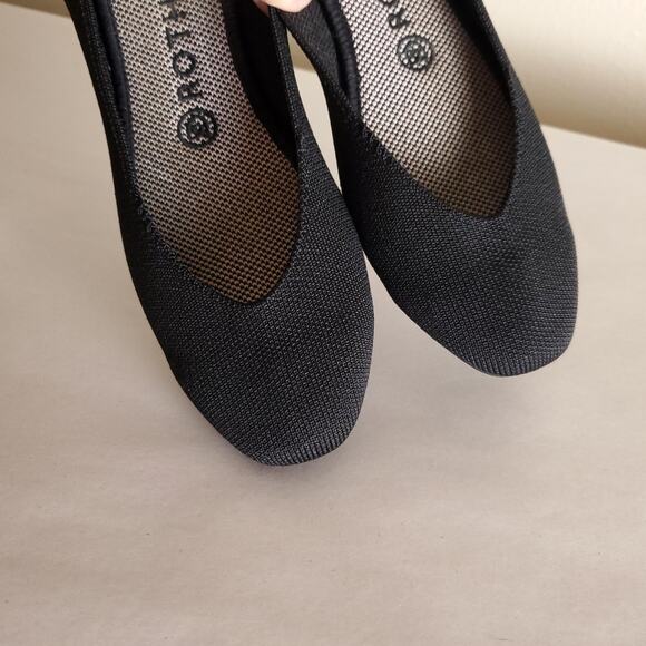 ROTHY'S Flats The Square Classic Black Ballet Flats Women's  Sz 8 - Picture 7 of 13